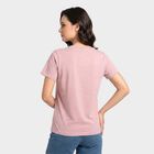 Women's Lilac Cotton Round Neck Regular T-Shirt, Lilac, small