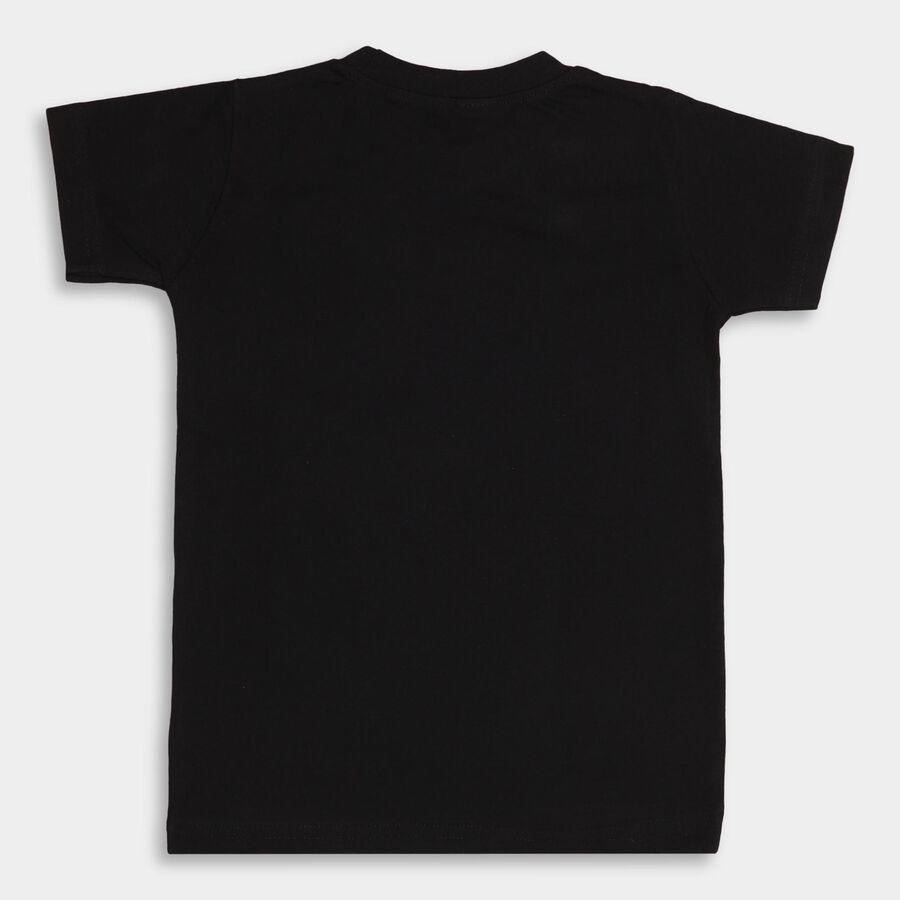 Boys' Half Sleeves T-Shirt , Black, large image number null
