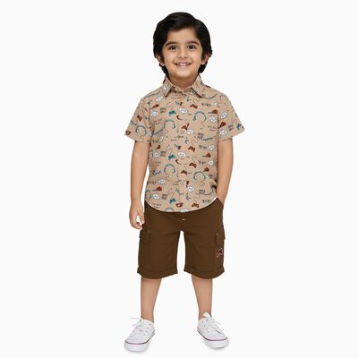 Boys' 100% Cotton Woven Baba Suit