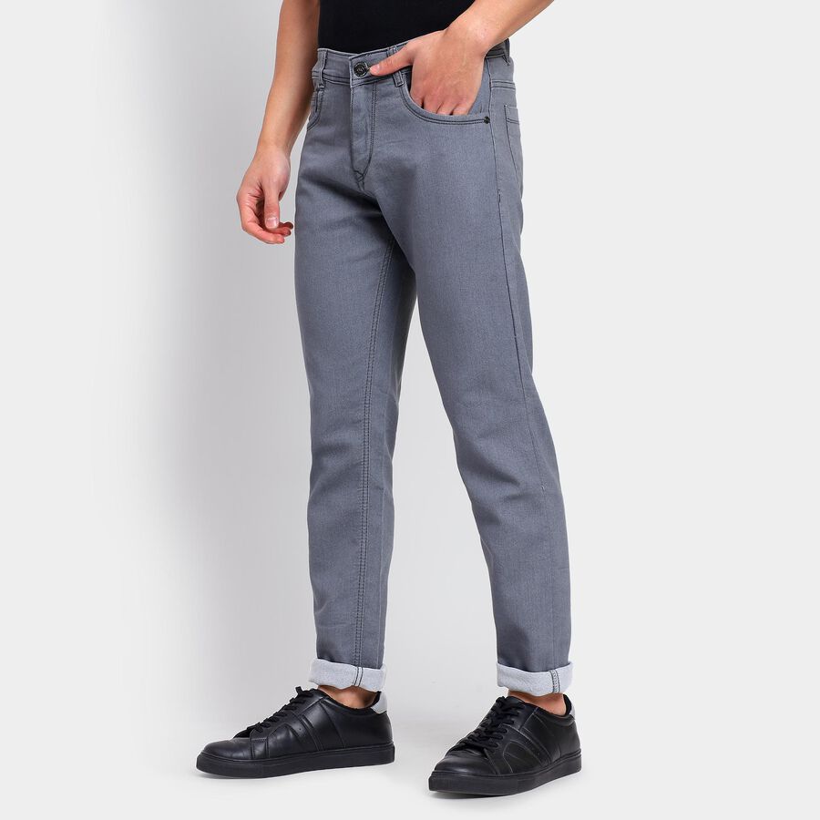 Men's Slim Fit Jeans , Light Grey, large image number null