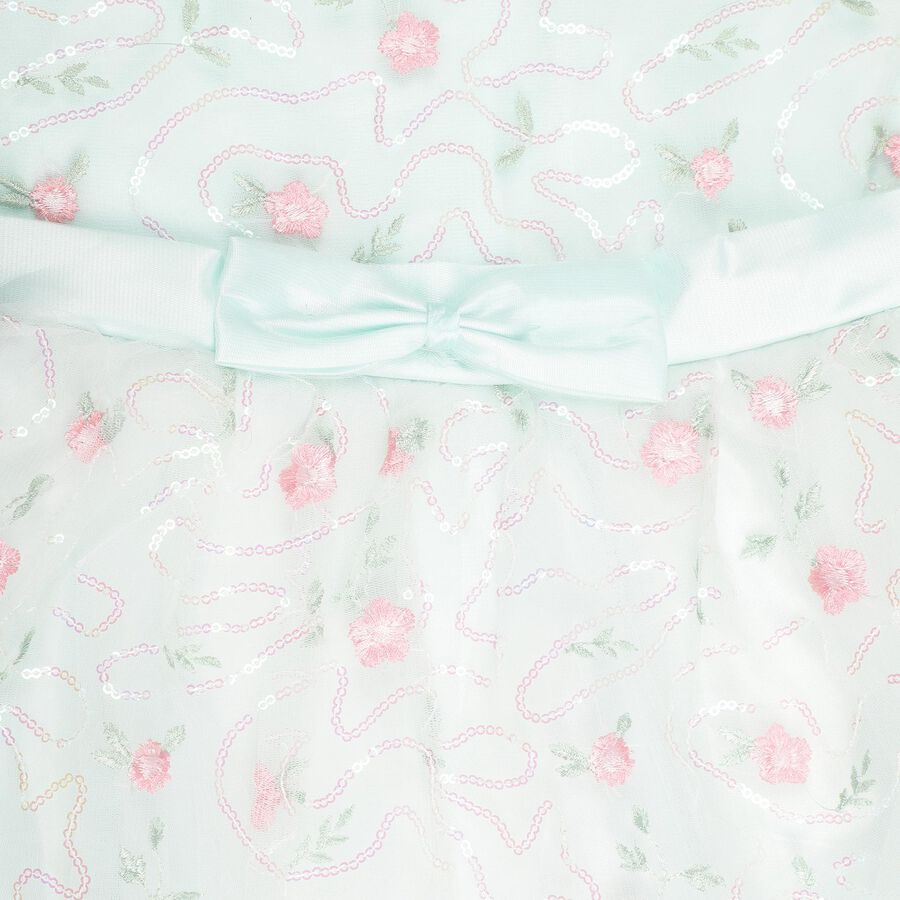 Girls' Frock , Light Green, large image number null
