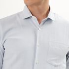 Men's Light Powder Blue Cut Away Collar Slim Fit Formal Shirt, Light Blue, small image number null