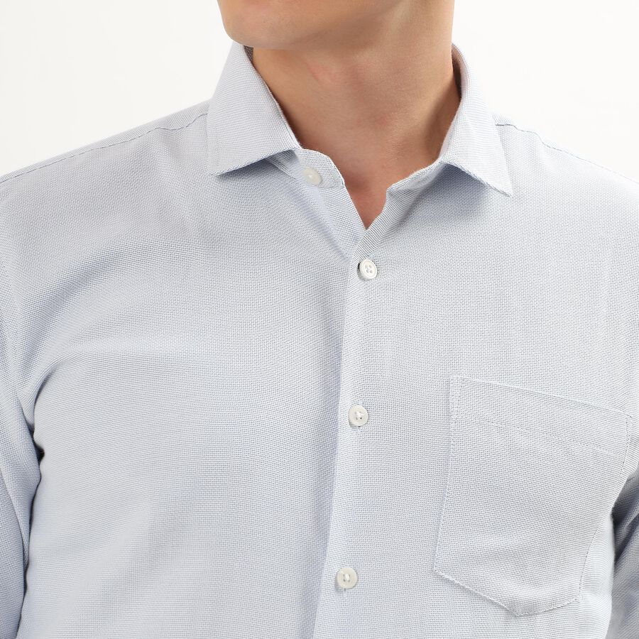 Men's Light Powder Blue Cut Away Collar Slim Fit Formal Shirt, Light Blue, large image number null
