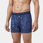 Men's Navy Blue Regular Fit Solid Trunks, नेवी ब्लू, small