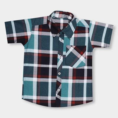 Boys' 100% Cotton Regular Collar Casual Shirt 