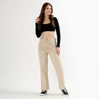 Women's Light Beige Wide Leg High Waist Jeans, Off White, small image number null