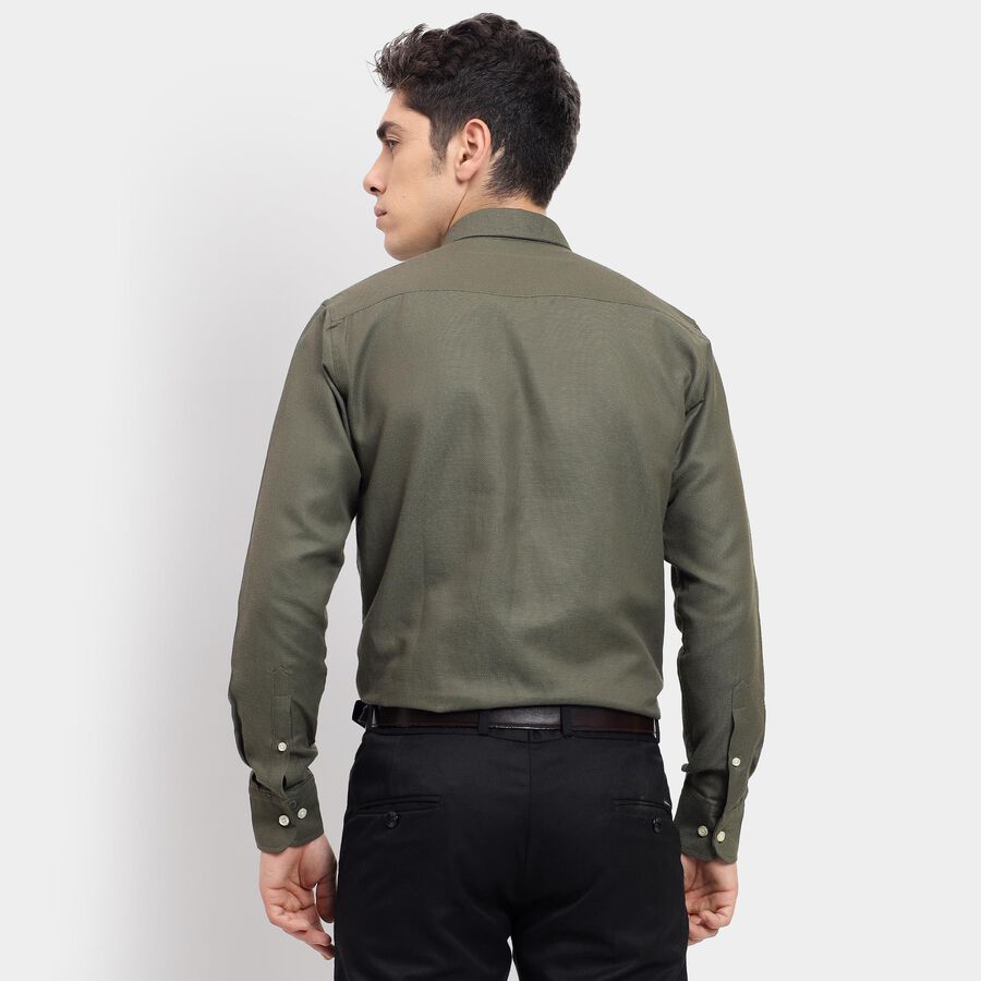 Men's Formal Shirt , Dark Green, large