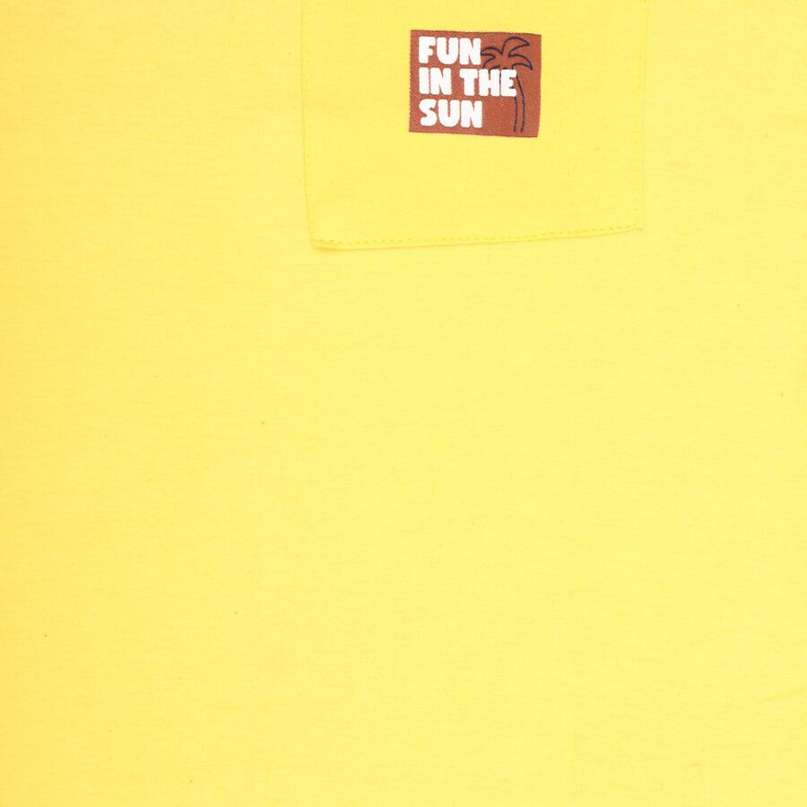 Boys' Cotton T-Shirt, Mustard, large image number null