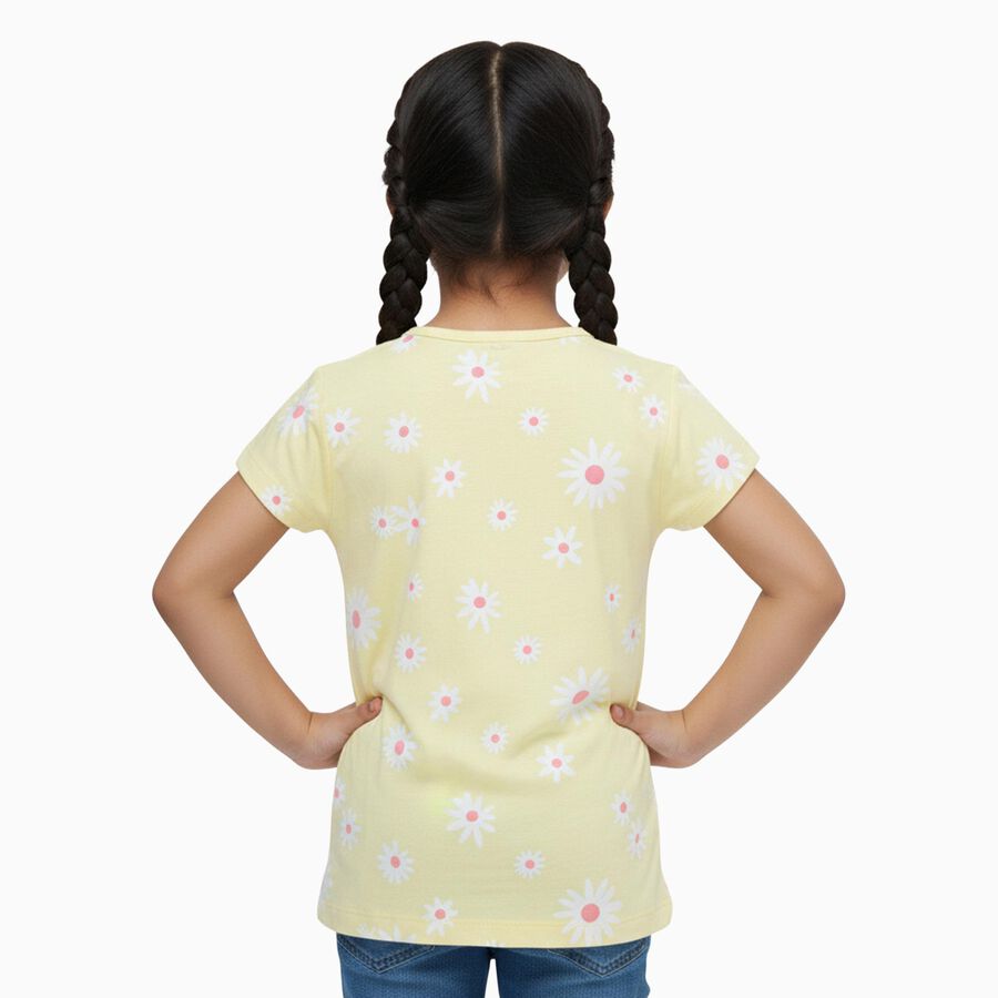 Girls' T-Shirt, पीला, large image number null