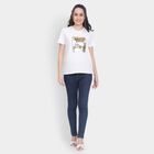 Ladies' Round Neck T-Shirt , सफ़ेद, small image number null