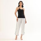 Women's Black Cotton Scoop Neck Casual Slip, Black, small