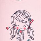 Girls' T-Shirt, हल्का गुलाबी, small image number null