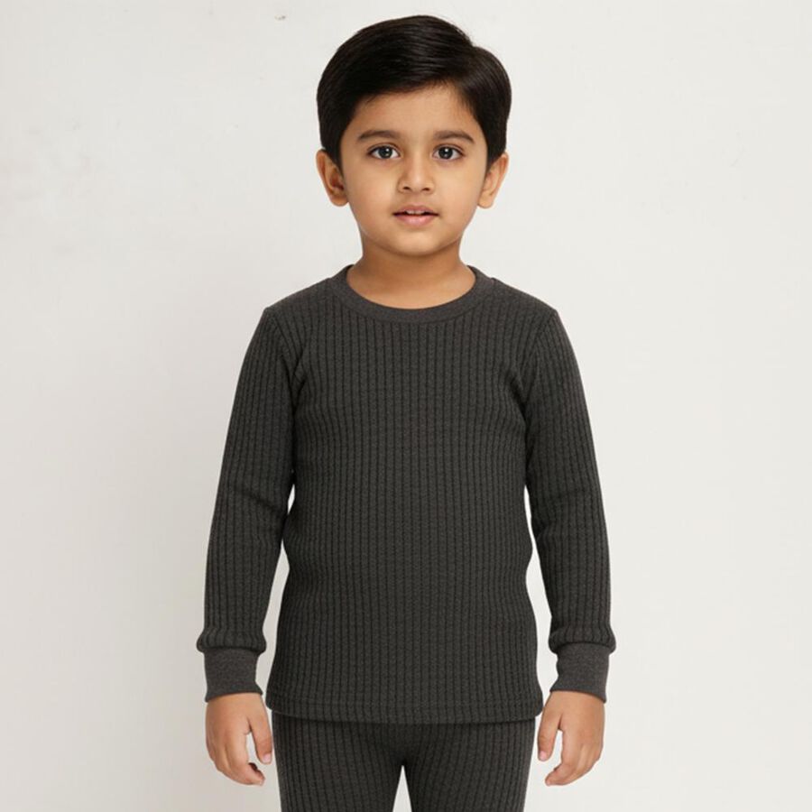 Boys' Thermal Upper, Charcoal, large image number null