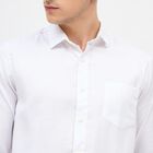 Men's Snow White Slim Fit Classic Collar Casual Shirt, White, small image number null