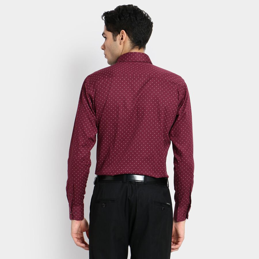 Men's 100% Cotton Formal Shirt, Wine, large image number null