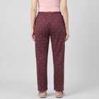 Women's Maroon Straight Fit Heart Printed Lounge Pyjama, Wine, small