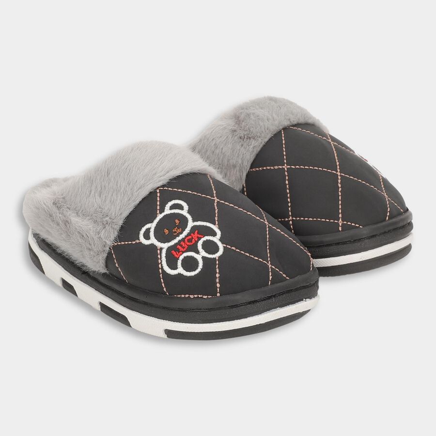 Kids' Winter Slipper, Black, large image number null