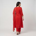 Women's Red Embroidered Ethnic Set, Red, small