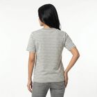 Women's Grey Round Neck Regular T-Shirt, Melange Light Grey, small