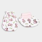 Infants' Cotton Gift Set (Cap, Mittens, Booties), Pink, small