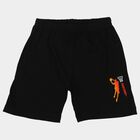 Boys Black Regular Fit Casual Bermuda Shorts, Black, small