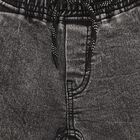 Boys' Washed Black Regular Fit Elastic Waist Jeans, गहरा ग्रे, small image number null