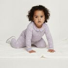 Infants Peach and Lavender Cotton Round Neck Casual Hipster Set, लाइलेक, small image number null