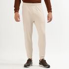 Men's Soft Beige Relaxed Fit Jogger Track Pants, Beige, small image number null