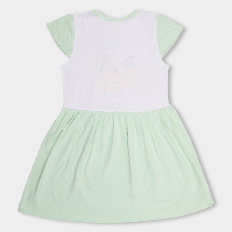 Girls' 100% Cotton Frock , Light Green, large image number null