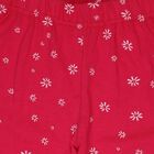 Girls Fuchsia Regular Fit Floral Printed Pyjama, रानी (फ्यूशिया), small