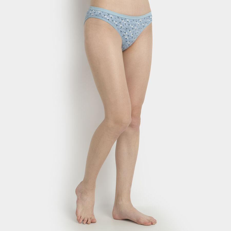 Printed Bikini Panty, Light Blue, large image number null