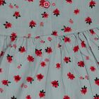 Infants' Light Green Regular-fit Floral Printed Ruffle Collar Frock, Light Green, small