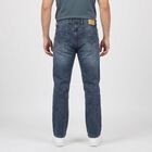 Men's Blue Slim Fit Faded Jeans, Mid Blue, small