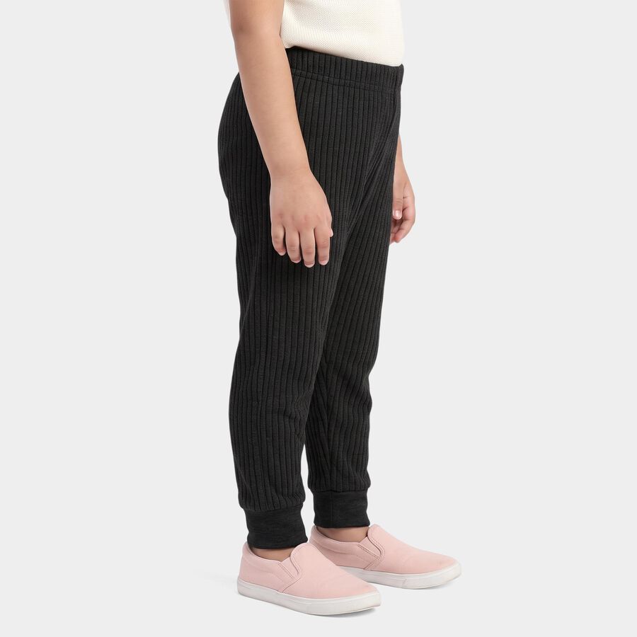Girls Dark Grey Long Johns Thermal, Dark Grey, large