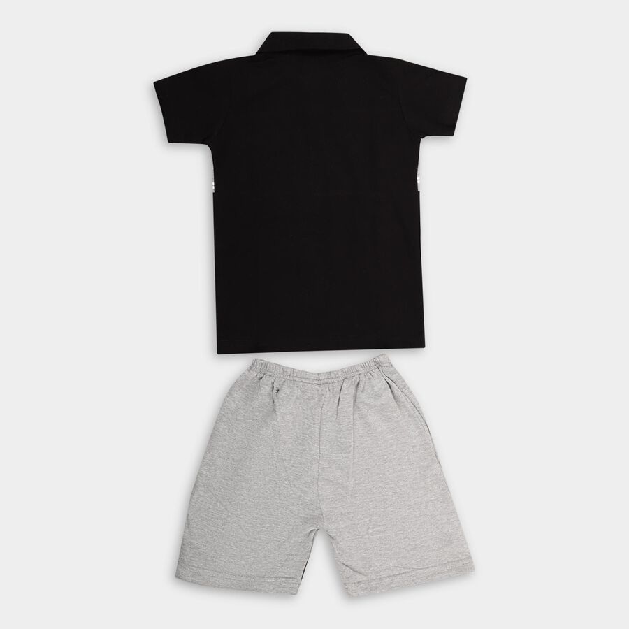 Boys' Knit Baba Suit , काला, large image number null