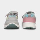 Girls Muted Sage Grey Velcro Casual Sneakers, Green, small image number null