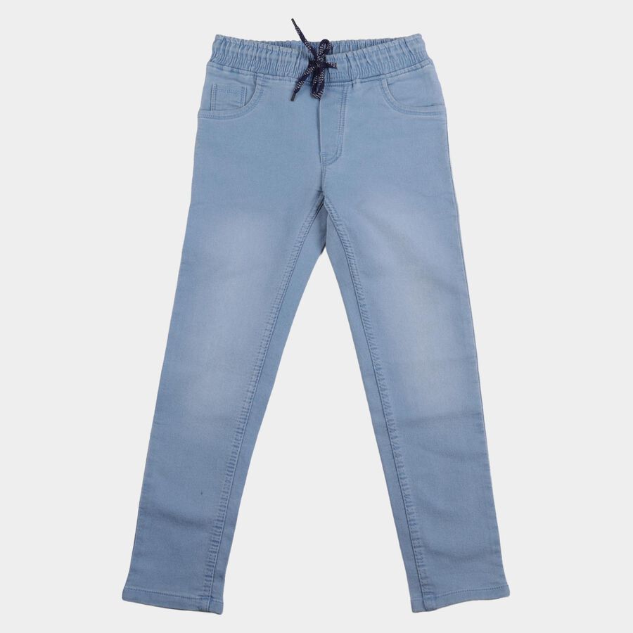 Boys' Light Blue Regular Fit Classic Jeans, हल्का नीला, large