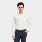 Men's White Formal Shirt, White, small