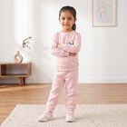Girls Pink Round Neck Lounge Hipster Set, हल्का गुलाबी, small