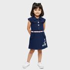 Girls' Frock, गहरा नीला, small