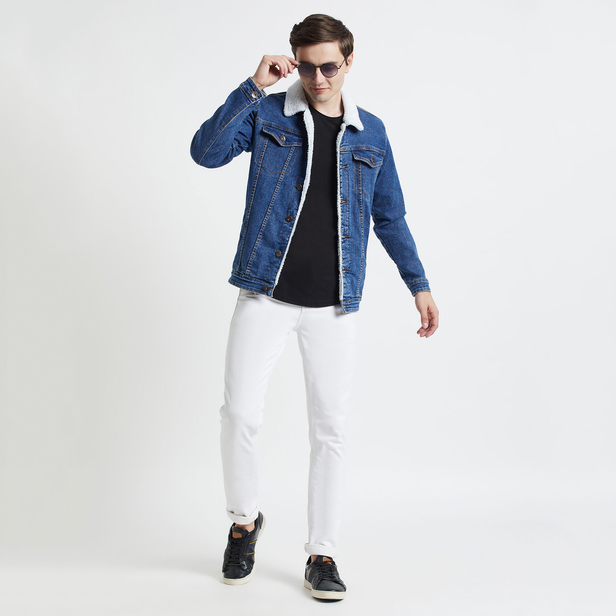 Quilted sales denim shirt