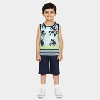 Boys Light Blue Round Neck Casual Boys T-Shirt, हल्का नीला, small