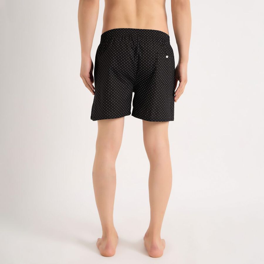 Men's Cotton Boxers, Black, large image number null