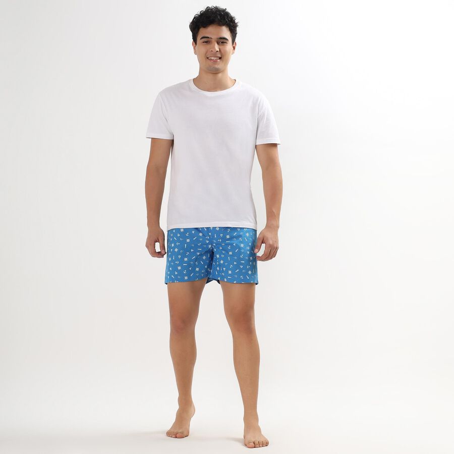 Men's 100% Cotton Boxers , Mid Blue, large image number null