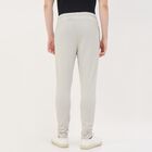 Men's Light Grey Tapered Fit Track Pants, Light Grey, small