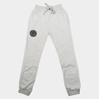 Boys Ecru Melange Jogger Fit Logo Print Pyjama, Ecru Melange, small