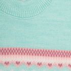 Infants Light Pastel Green Round Neck Jacquard Pullover, हल्का हरा, small image number null