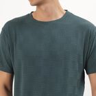 Men's Muted Sage Green Crew Neck Athleisure T-Shirt, Light Green, small