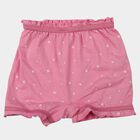 Girls Pink Regular Fit Star Printed Bloomer Shorts, गुलाबी, small