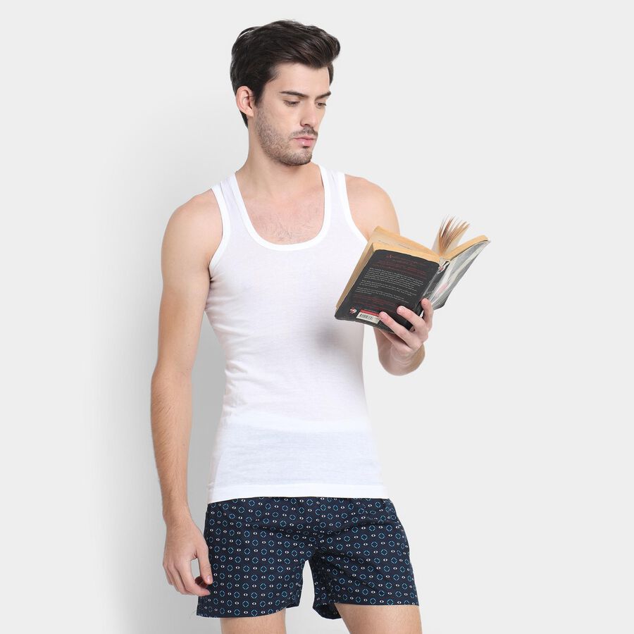 Men's 100% Cotton Vest , White, large image number null